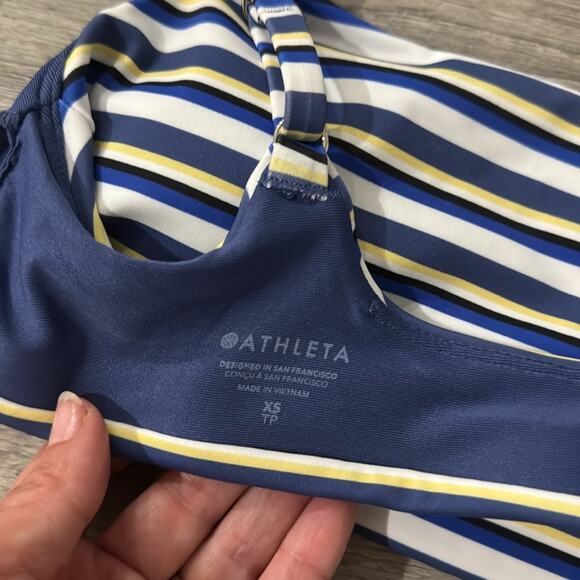 Athleta Scoop Bikini Top A-C Amelia Stripe - Size XS - Picture 7 of 8